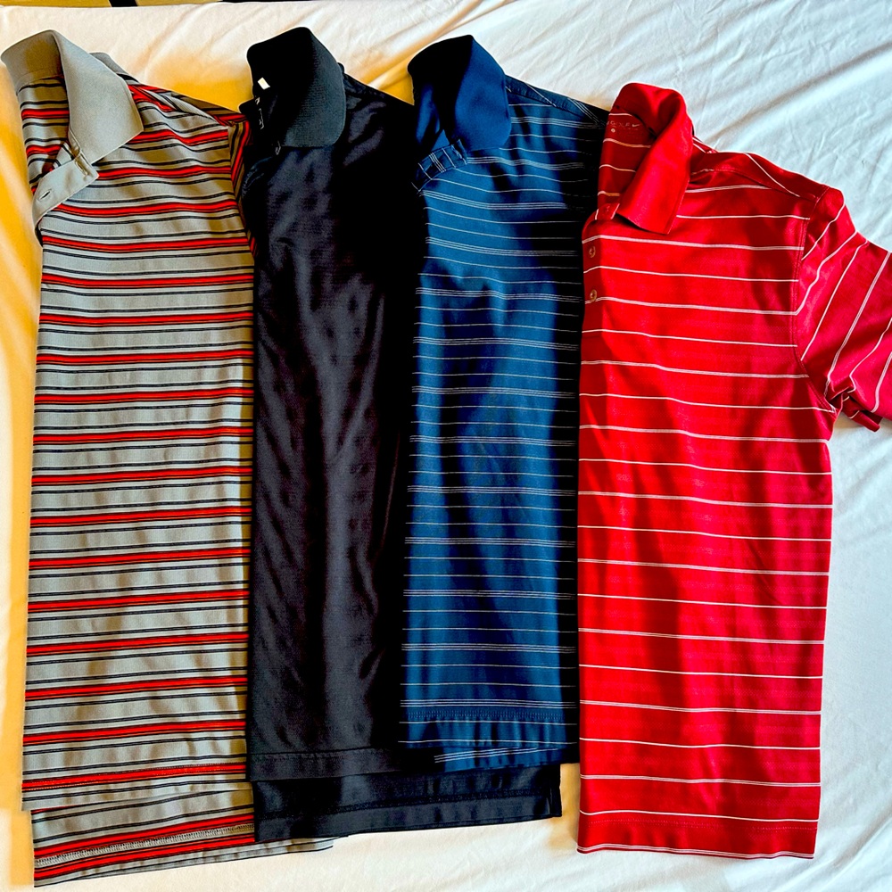 LOT of 4 Men’s Golf Polo Shirts Size Large Nike Adidas